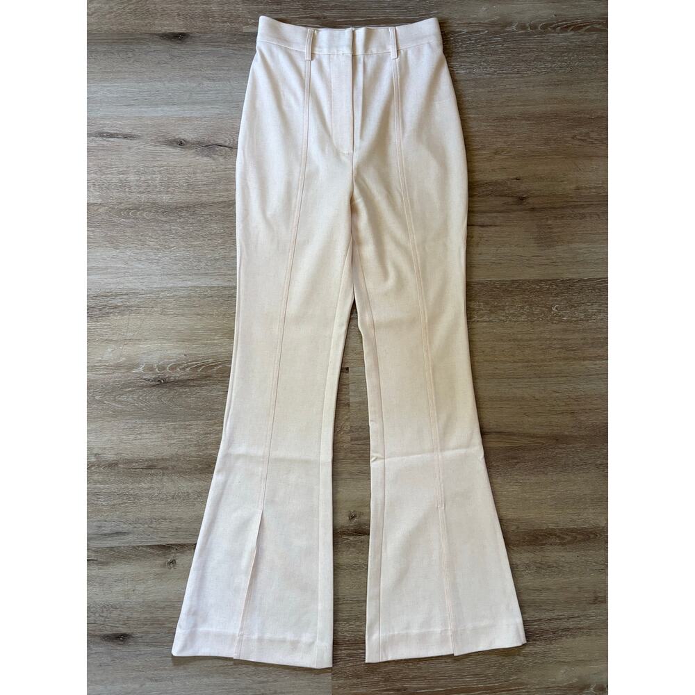 Anthropologie Cream Wide-Leg Pants